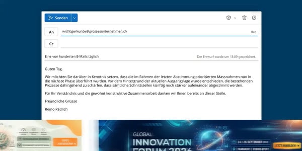 E-Mail in Outlook, bei der Signaturen automatisch wechseln