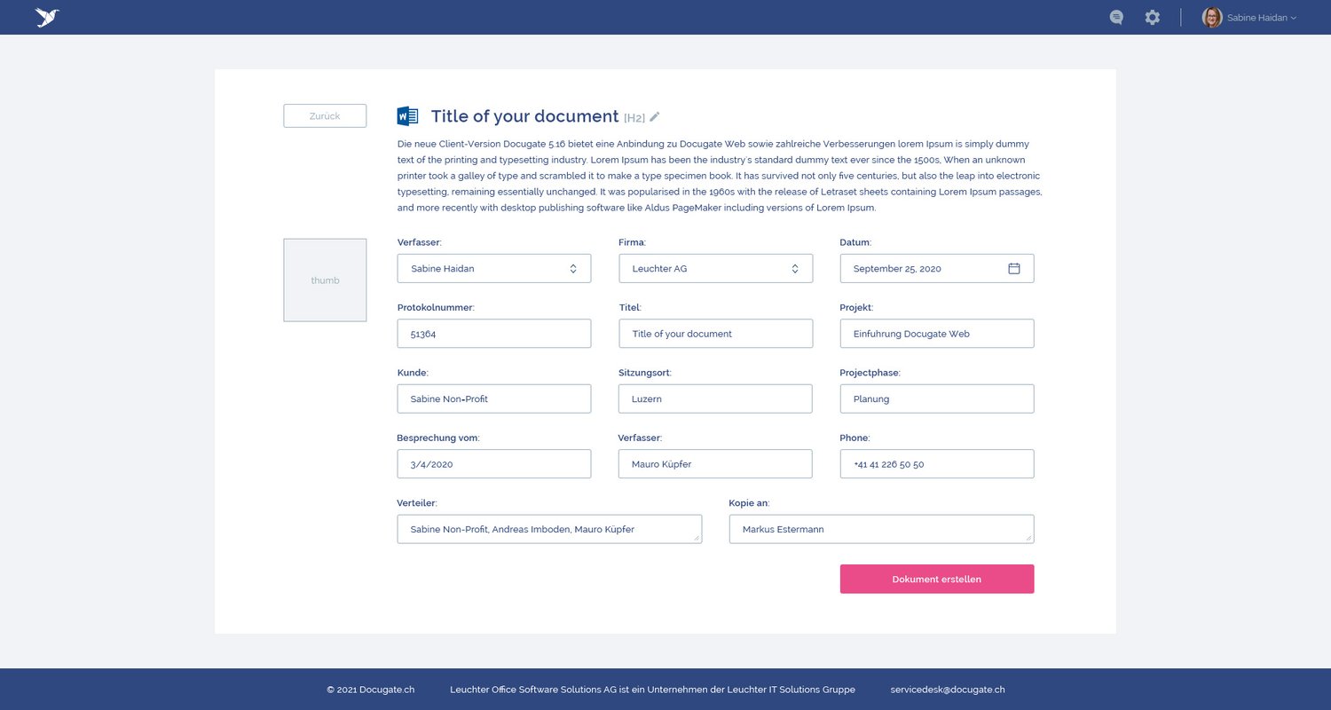 Docugate - Form Designer
