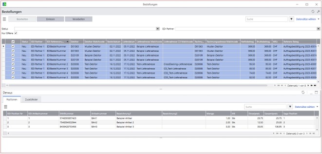 EDI document list_screenshot