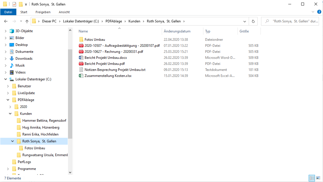 Folder structure